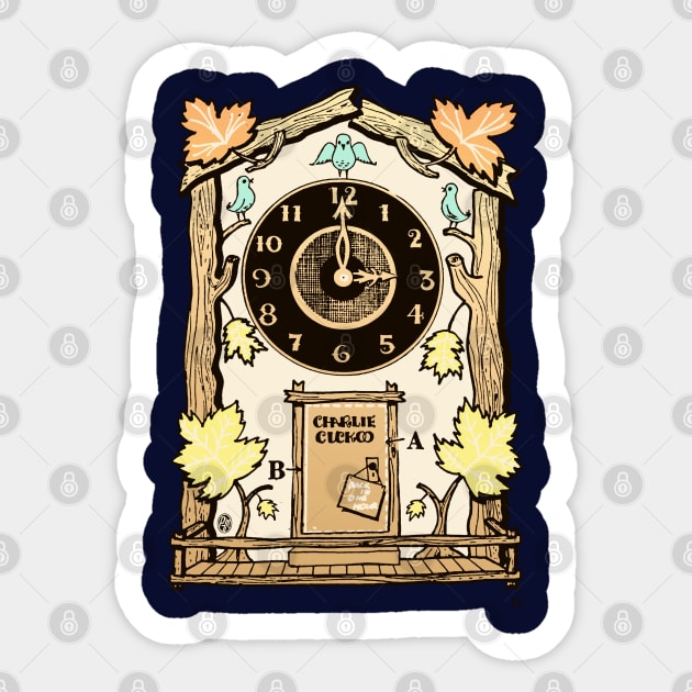 Vintage Charlie Cuckoo Clock Sticker by StudioPM71